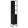 vidaXL Juego de muebles de ba&ntilde;o 4 pcs Roble Negro Madera de ingenier&iacute;a