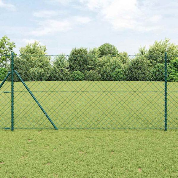 vidaXL Poste de Valla Verde 25 x 1,4 m (malla de 60 x 60 mm)