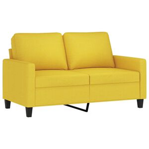 vidaXL Sof&aacute; de 2 plazas de tela amarillo claro 120 cm