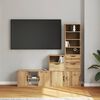 vidaXL Muebles de TV 4 uds. con almacenaje "ODDA" madera maciza pino