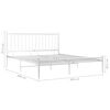 vidaXL Estructura de cama sin colch&oacute;n metal blanco 200x200 cm