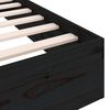 vidaXL Estructura de cama sin colch&oacute;n madera maciza negro 75x190 cm