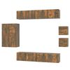 vidaXL Set de muebles de TV 8 pzas madera contrachapada roble ahumado