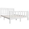 vidaXL Estructura de cama de madera maciza blanco 150x200 cm