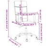 vidaXL Silla de oficina altura ajustable tela gris claro