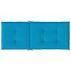 vidaXL Coj&iacute;n silla de jard&iacute;n respaldo alto 6 uds tela azul 120x50x3 cm