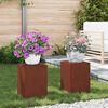 vidaXL Soporte de plantas 2 pcs Oxidado 24 x 24 x 35 cm