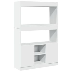 vidaXL Aparador alto madera de ingenier&iacute;a blanco 92x33x140 cm