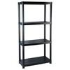 vidaXL Estante de almacenaje 4 niveles negro pl&aacute;stico 61x30,5x130 cm