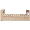 vidaXL Estructura de cama sin colch&oacute;n madera de pino maciza 120x200 cm