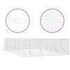 vidaXL Perrera de exterior acero galvanizado plateado 6x10x2 m