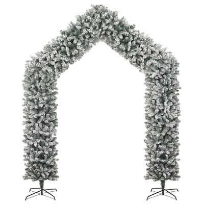 vidaXL Arco de árbol de Navidad con aspecto nevado 270 cm
