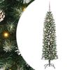 vidaXL &Aacute;rbol Navide&ntilde;o Artificial Delgado Verde y blanco 150 cm