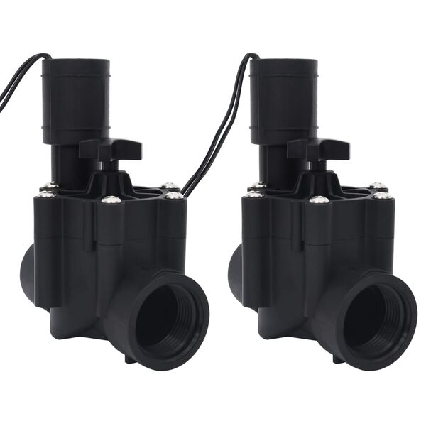 vidaXL V&aacute;lvulas solenoides para riego 2 piezas AC 24 V