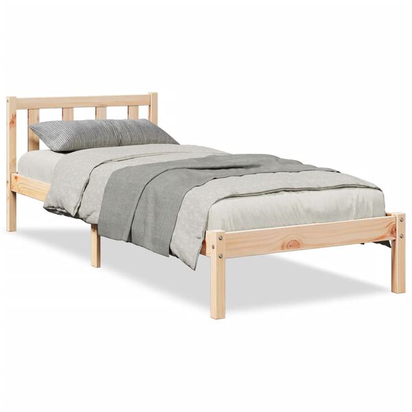 vidaXL Cama extralarga sin colch&oacute;n madera maciza de pino 100x220 cm