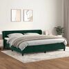 vidaXL Cama box spring con colch&oacute;n terciopelo verde oscuro 200x200 cm