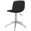 vidaXL Sillas de comedor giratorias 2 unidades tela negro