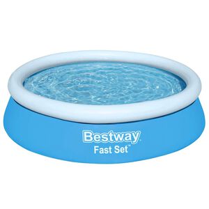 Bestway Piscina hinchable Fast Set redonda azul 183x51 cm