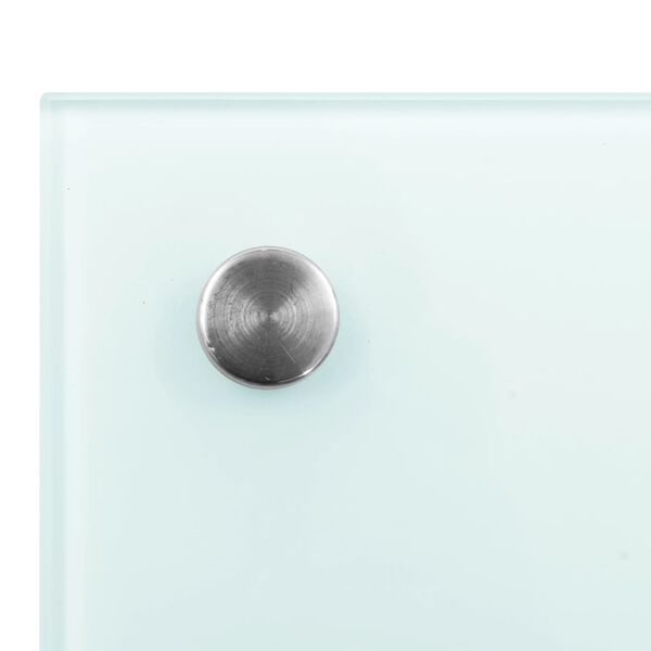 vidaXL Protección salpicaduras cocina vidrio templado blanco 100x50 cm