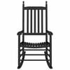 vidaXL Mecedora con asiento curvo madera maciza de &aacute;lamo negro