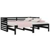 vidaXL Sofá cama extraíble sin colchón negro 2x(90x190) cm