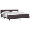 vidaXL Cama tipo Box Spring Marr&oacute;n Oscuro 200 x 200 cm Poli&eacute;ster