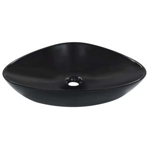 vidaXL Lavabo 58,5x39x14 cm cer&aacute;mica negro