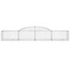 vidaXL Cestas de gaviones 13 uds forma de arco hierro 300x50x40/60 cm