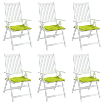 vidaXL Cojines de silla de jardín 6 uds tela Oxford verde 50x50x3 cm