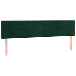 vidaXL Cabeceros terciopelo verde oscuro 160x5x78/88 cm