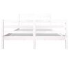 vidaXL Estructura de cama de madera maciza blanco 150x200 cm