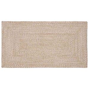 vidaXL Alfombra de &aacute;rea Natural y Blanco 60 x 110 cm yute