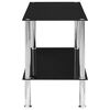 vidaXL Mesa de centro de vidrio templado negro 110x43x60 cm