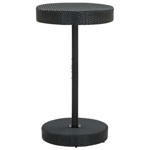 vidaXL Mesa de jard&iacute;n de rat&aacute;n sint&eacute;tico negro 60,5x106 cm