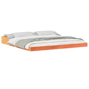 vidaXL Estructura de cama Marr&oacute;n cera 180 x 220 cm