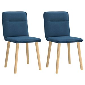 vidaXL Sillas de comedor 2 unidades tela azul