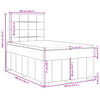 vidaXL Cama box spring con colch&oacute;n tela negro 120x200 cm