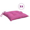 vidaXL Cojines de silla de jard&iacute;n 4 uds tela Oxford rosa 50x50x7 cm