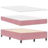 vidaXL Cama tipo Box Spring con colch&oacute;n Rosa 120 x 190 cm Terciopelo