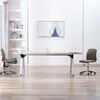 vidaXL Sillas de comedor 2 unidades tela gris taup&eacute;