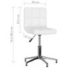 vidaXL Sillas de comedor giratorias 4 unidades cuero sint&eacute;tico blanco
