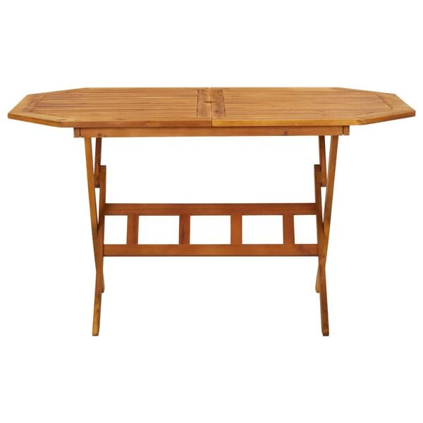 vidaXL Juego de comedor de jard&iacute;n 7 piezas madera maciza de acacia