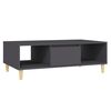 vidaXL Mesa de centro de madera contrachapada gris 103,5x60x35cm