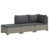 vidaXL 3 uds. Conjunto de Lounge de Ratan con Cojines GENDT Gris Kubu