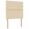 vidaXL Cama tipo Box Spring con colch&oacute;n Crema 90 x 200 cm tela