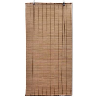vidaXL Persianas enrollables de bambú marrón 120x220 cm