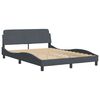 vidaXL Estructura de cama sin colch&oacute;n terciopelo gris oscuro 140x190cm