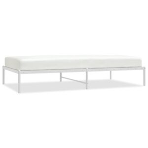 vidaXL Estructura de cama sin colchón metal blanco 107x203 cm