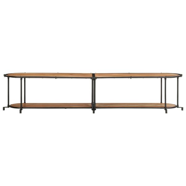 vidaXL Mueble de TV madera maciza de acacia 200x42x40 cm