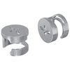 vidaXL Tuercas de bloqueo de perno 2 uds. Plateado 12 x 10 mm Metal